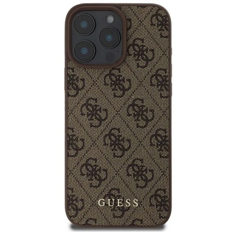 Etui Guess 4G Classic na iPhone 16 Pro Max - brązowe Guess