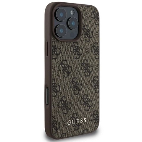 Etui Guess 4G Classic na iPhone 16 Pro Max - brązowe Guess