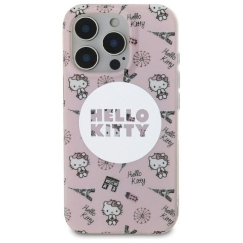 Etui Hello Kitty IML All Over Paris Magsafe na iPhone 16 Pro Max - różowe Hello Kitty