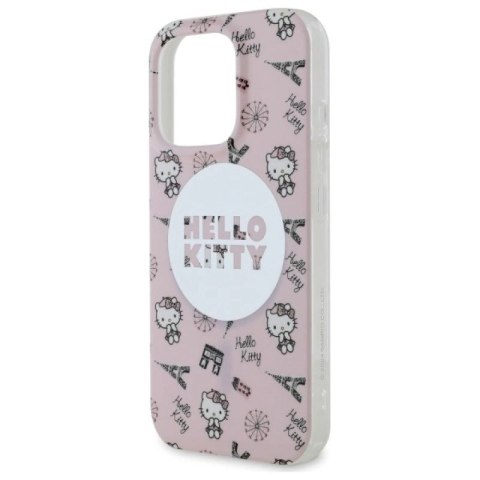 Etui Hello Kitty IML All Over Paris Magsafe na iPhone 16 Pro Max - różowe Hello Kitty