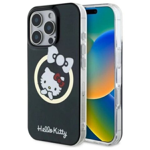 Etui Hello Kitty IML Fun Bow Magsafe na iPhone 16 Pro - czarne Hello Kitty