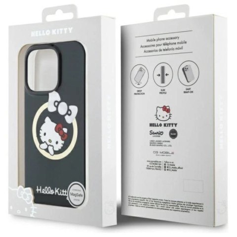 Etui Hello Kitty IML Fun Bow Magsafe na iPhone 16 Pro - czarne Hello Kitty