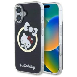 Etui Hello Kitty IML Fun bow Magsafe na iPhone 16 - czarne Hello Kitty