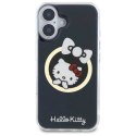 Etui Hello Kitty IML Fun bow Magsafe na iPhone 16 - czarne Hello Kitty