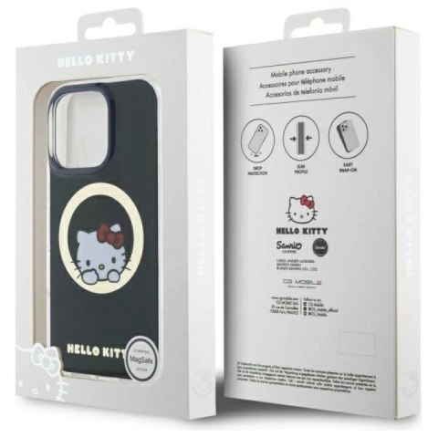 Etui Hello Kitty IML Sweet Kitty Magsafe na iPhone 16 Pro - czarne Hello Kitty