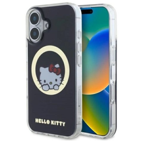 Etui Hello Kitty IML Sweet Kitty Magsafe na iPhone 16 - czarne Hello Kitty