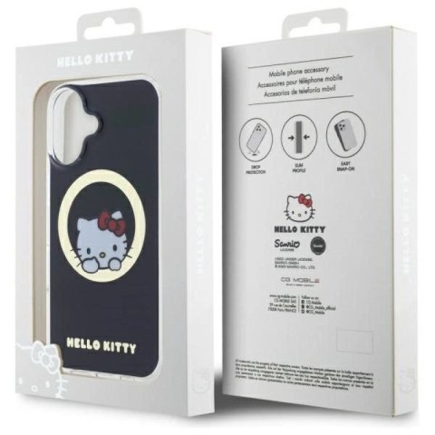 Etui Hello Kitty IML Sweet Kitty Magsafe na iPhone 16 - czarne Hello Kitty