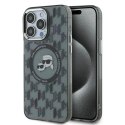 Etui Karl Lagerfeld IML Monogram Karl & Choupette Head MagSafe na iPhone 15 Pro Max - czarne Karl Lagerfeld