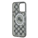 Etui Karl Lagerfeld IML Monogram Karl & Choupette Head MagSafe na iPhone 15 Pro Max - czarne Karl Lagerfeld
