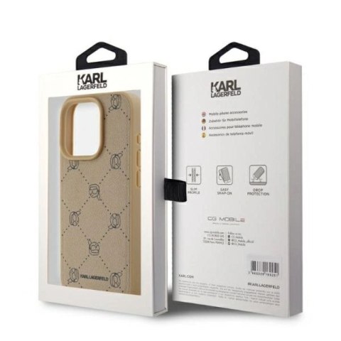 Etui Karl Lagerfeld Magsafe Karl Head na iPhone 15 Pro Max - beżowe Karl Lagerfeld