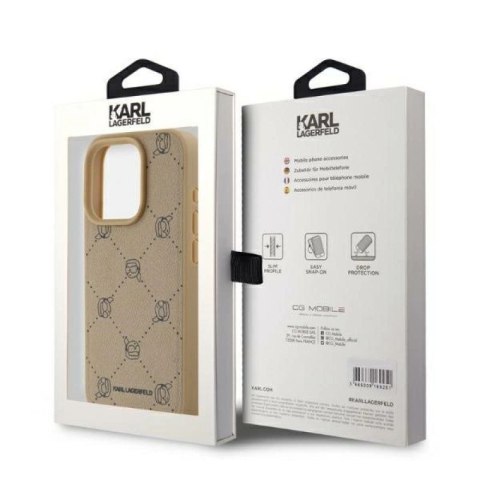 Etui Karl Lagerfeld Magsafe Karl Head na iPhone 15 Pro - beżowe Karl Lagerfeld