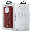Etui Karl Lagerfeld Quilted Signature na iPhone 16 Pro - czerwone Karl Lagerfeld