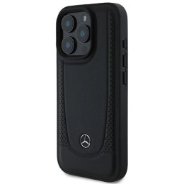 Etui Mercedes Leather Urban na iPhone 16 Pro Max - czarne Mercedes