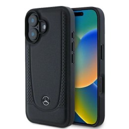 Etui Mercedes Leather Urban na iPhone 16 - czarne Mercedes
