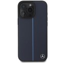 Etui Mercedes MB Blue Line Leather MagSafe na iPhone 16 Pro Max - granatowe Mercedes