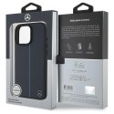 Etui Mercedes MB Blue Line Leather MagSafe na iPhone 16 Pro Max - granatowe Mercedes