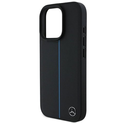 Etui Mercedes MB Blue Line Leather MagSafe na iPhone 16 Pro - czarne Mercedes