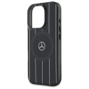 Etui Mercedes MB Double Layer Crossed Lines MagSafe na iPhone 16 Pro - czarne Mercedes