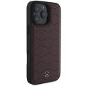 Etui Mercedes MB Waves Leather na iPhone 16 Pro Max - czerwone Mercedes