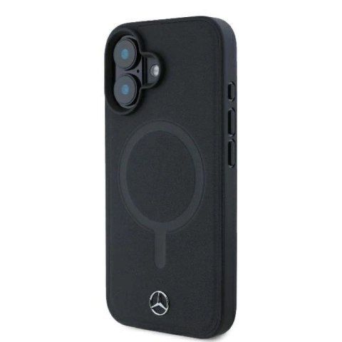 Etui Mercedes Smooth Leather MagSafe na iPhone 16 Plus - czarne Mercedes