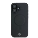 Etui Mercedes Smooth Leather MagSafe na iPhone 16 Plus - czarne Mercedes
