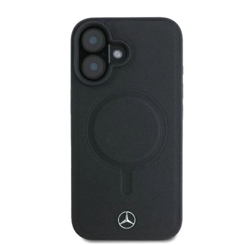 Etui Mercedes Smooth Leather MagSafe na iPhone 16 Plus - czarne Mercedes