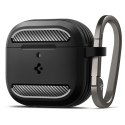 Etui Spigen Rugged Armor na AirPods 4 - czarne Spigen