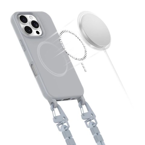 Etui Tech-Protect MagNecklace MagSafe ze smyczą na iPhone 16 Pro Max - szare Tech-Protect