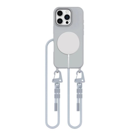 Etui Tech-Protect MagNecklace MagSafe ze smyczą na iPhone 16 Pro - szare Tech-Protect