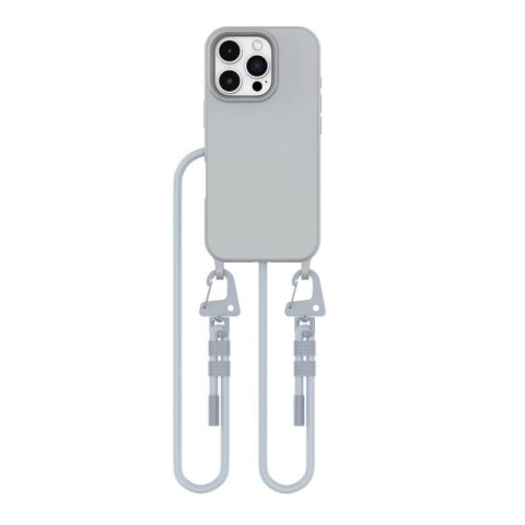 Etui Tech-Protect MagNecklace MagSafe ze smyczą na iPhone 16 Pro - szare Tech-Protect