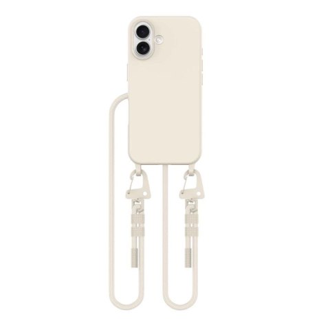 Etui Tech-Protect MagNecklace MagSafe ze smyczą na iPhone 16 - beżowe Tech-Protect
