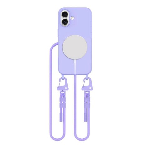 Etui Tech-Protect MagNecklace MagSafe ze smyczą na iPhone 16 - fioletowe Tech-Protect