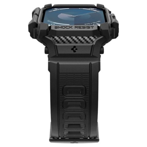 Etui z paskiem Spigen Rugged Armor Pro na Apple Watch 10 (42 mm) - czarne Spigen