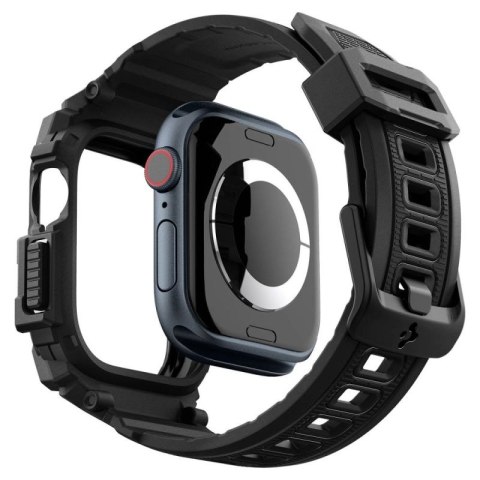 Etui z paskiem Spigen Rugged Armor Pro na Apple Watch 10 (42 mm) - czarne Spigen
