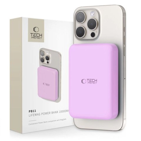 Powerbank Tech-Protect LifeMag MagSafe PB11 10000 mAh - różowy Tech-Protect