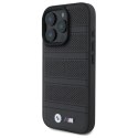Etui BMW M Perforated And Stitched Line MagSafe na iPhone 16 Pro Max - czarne BMW