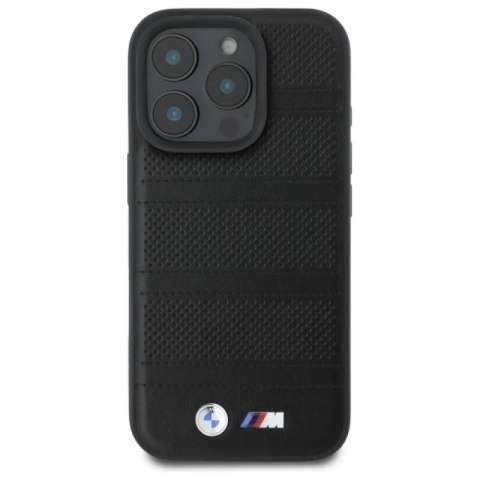 Etui BMW M Perforated And Stitched Line MagSafe na iPhone 16 Pro Max - czarne BMW