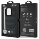 Etui BMW M Perforated And Stitched Line MagSafe na iPhone 16 Pro Max - czarne BMW