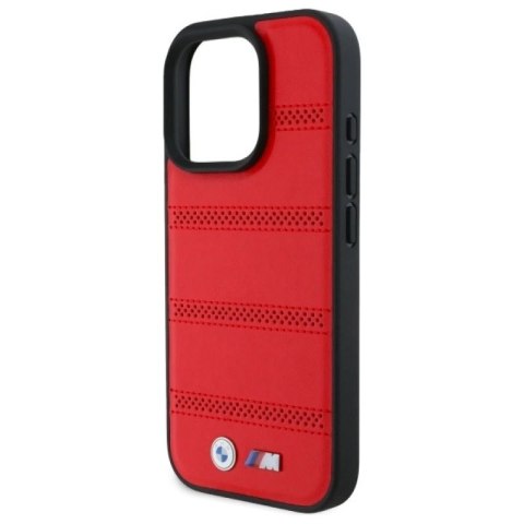 Etui BMW M Perforated And Stitched Line MagSafe na iPhone 16 Pro Max - czerwone BMW