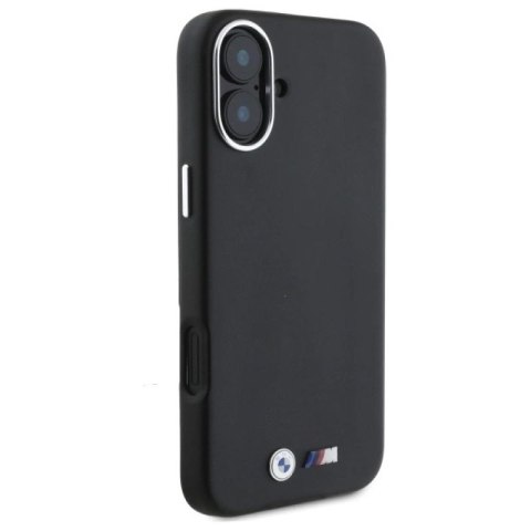 Etui BMW M Smooth Full Wrapped Metal MagSafe na iPhone 16 Plus - czarne BMW