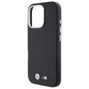 Etui BMW M Smooth Full Wrapped Metal MagSafe na iPhone 16 Pro Max - czarne BMW