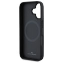 Etui BMW Sign Leather Textured And Line MagSafe na iPhone 16 - czarne BMW