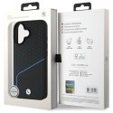Etui BMW Sign Leather Textured And Line MagSafe na iPhone 16 - czarne BMW