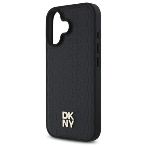 Etui DKNY Repeat Pattern Stack Logo MagSafe iPhone 16 - czarne DKNY