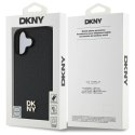 Etui DKNY Repeat Pattern Stack Logo MagSafe iPhone 16 - czarne DKNY