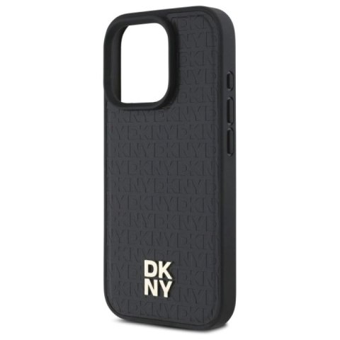Etui DKNY Repeat Pattern Stack Logo MagSafe na iPhone 16 Pro Max - czarne DKNY
