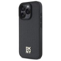 Etui DKNY Repeat Pattern Stack Logo MagSafe na iPhone 16 Pro - czarne DKNY