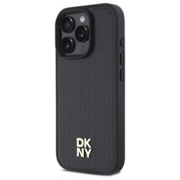 Etui DKNY Repeat Pattern Stack Logo MagSafe na iPhone 16 Pro - czarne DKNY