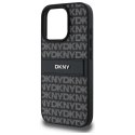 Etui DKNY Texture Pattern Tonal Stripe na iPhone 16 Pro - czarne DKNY