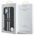 Etui Guess 4G Printed Stripes MagSafe na iPhone 16 - czarne Guess